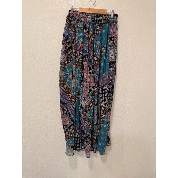 Free People Intimately Pants  Starshine SHEER PRINTED SMOCKED WAIST LOUNGE  Sm - Picture 4 of 8